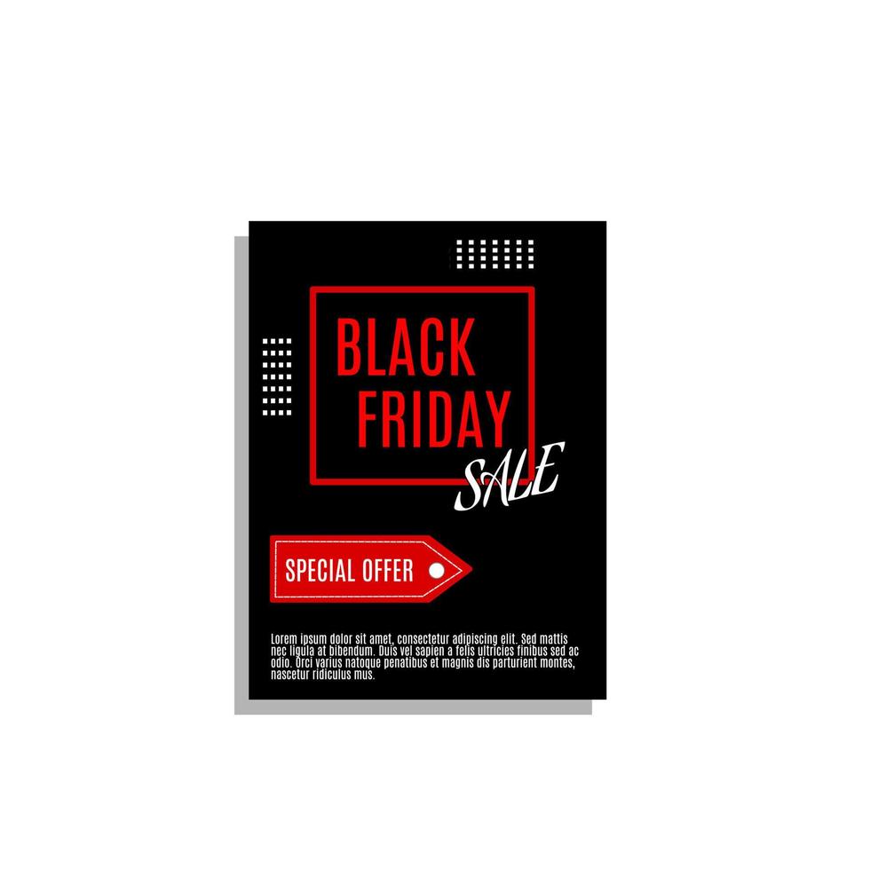 black friday flyer met creatieve en coole stijl voor grote korting op feestdagen vector