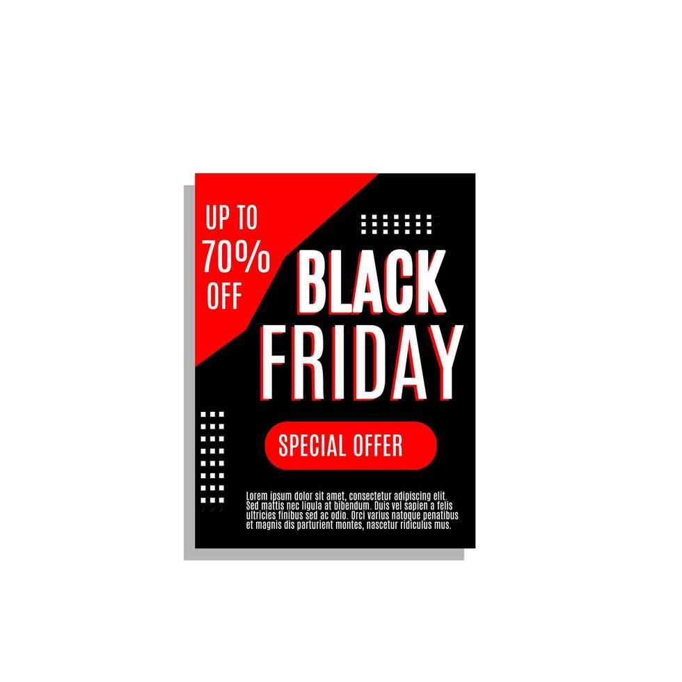 black friday flyer met creatieve en coole stijl voor grote korting op feestdagen vector