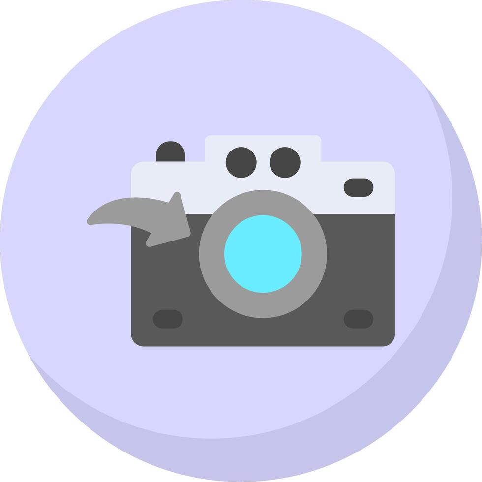 camera vlak bubbel icoon vector