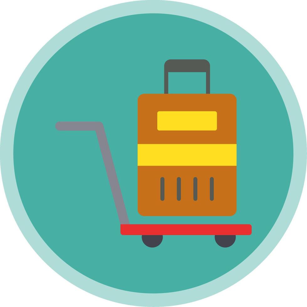 bagage trolley vlak multi cirkel icoon vector