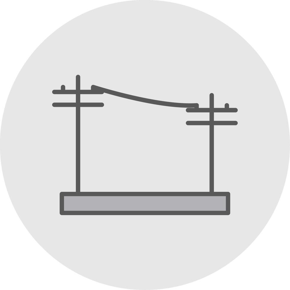 macht lijn gevulde licht lijn gevulde licht icoon vector