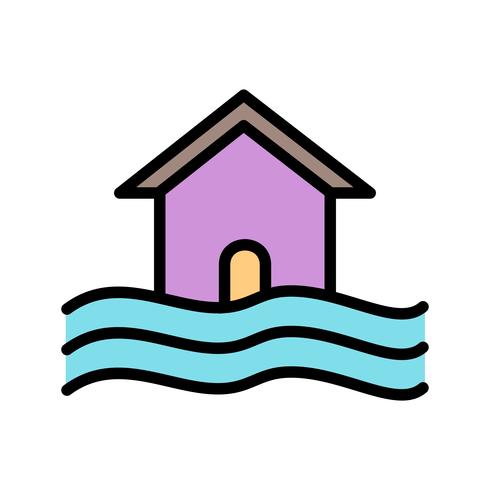 Flood symbool vector pictogram