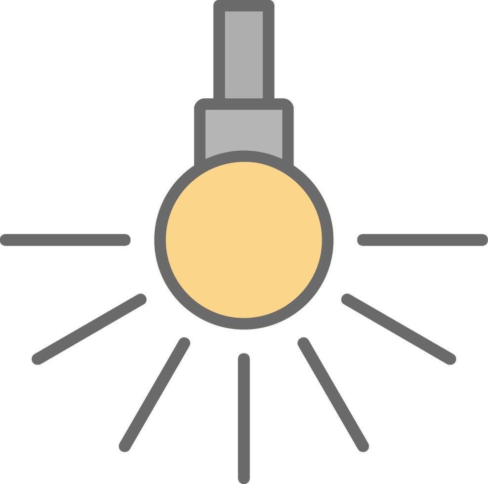 koplamp lijn gevulde licht icoon vector