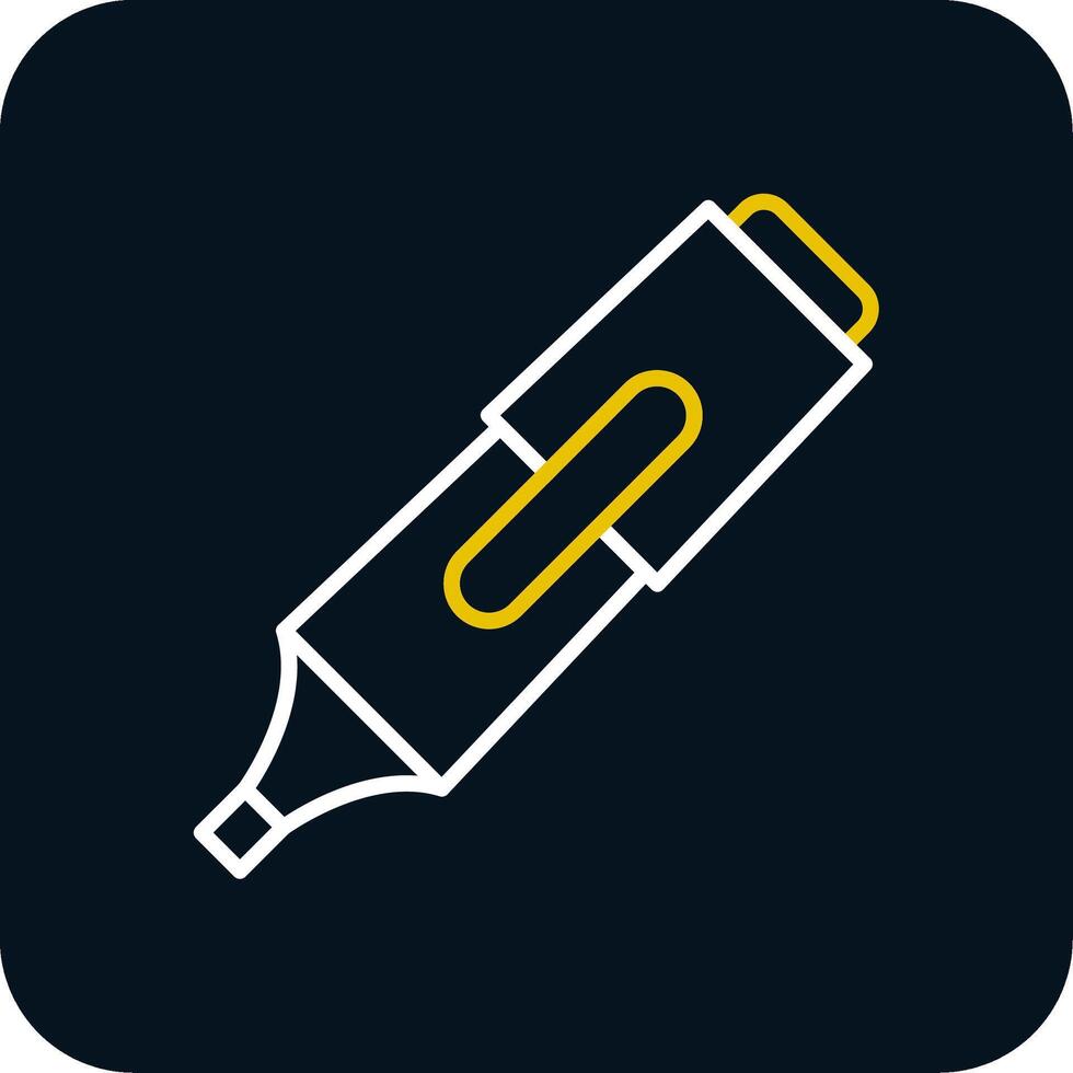 markeerstift lijn rood cirkel icoon vector