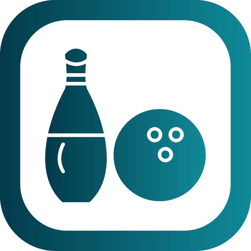 bowling glyph helling hoek icoon vector