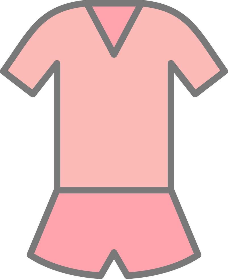 jumpsuit lijn gevulde licht icoon vector