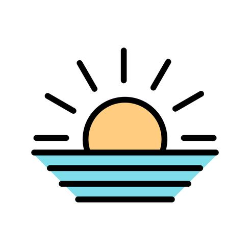 Zonsondergang Vector Icon