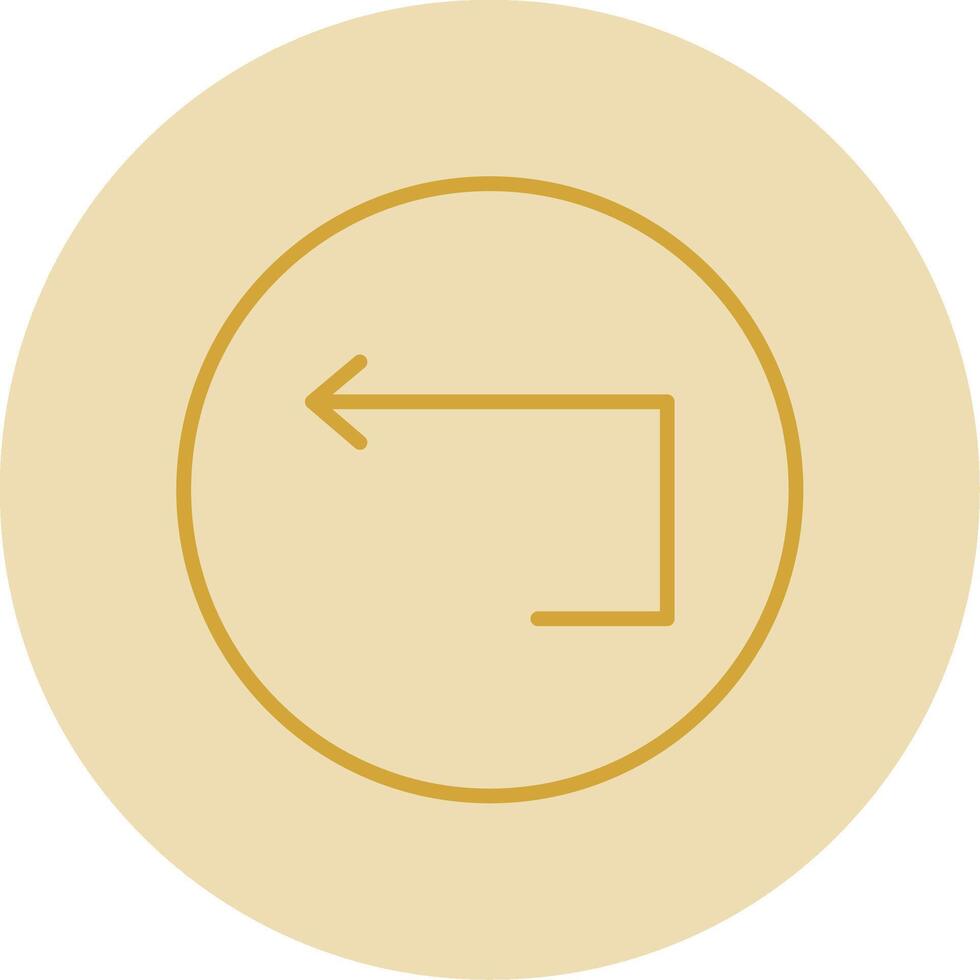 lus lijn geel cirkel icoon vector