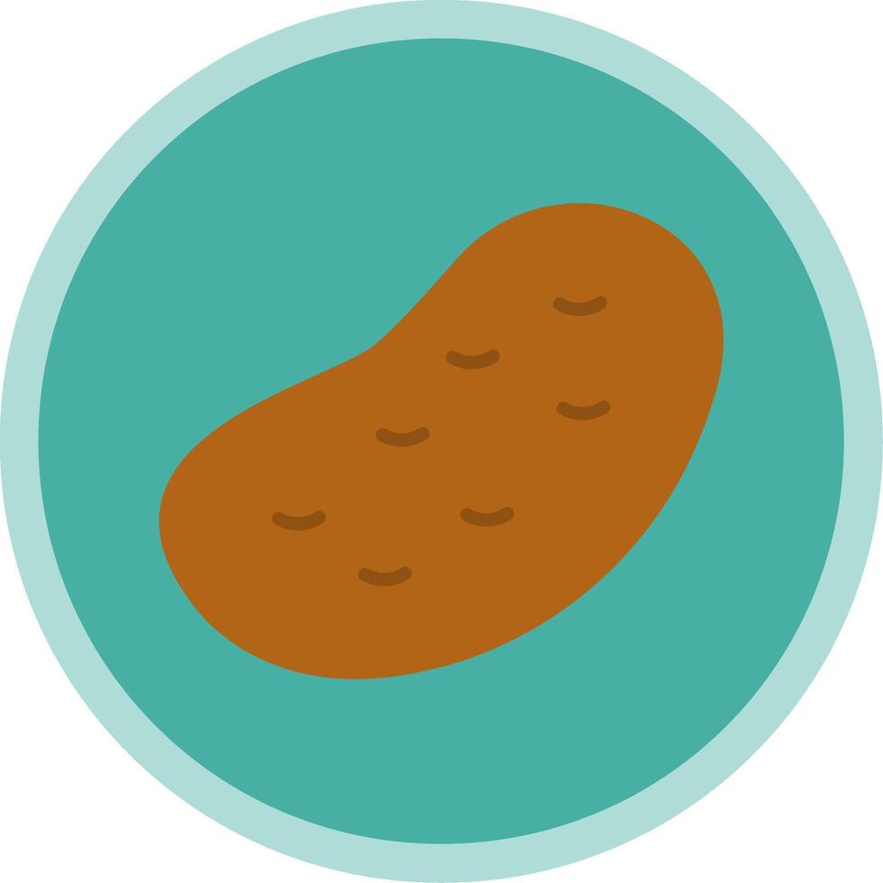 aardappel vlak multi cirkel icoon vector