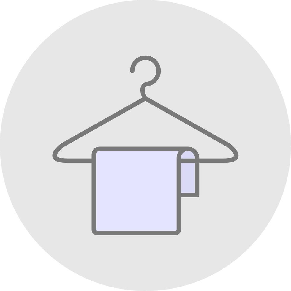 kleren hanger lijn gevulde licht icoon vector