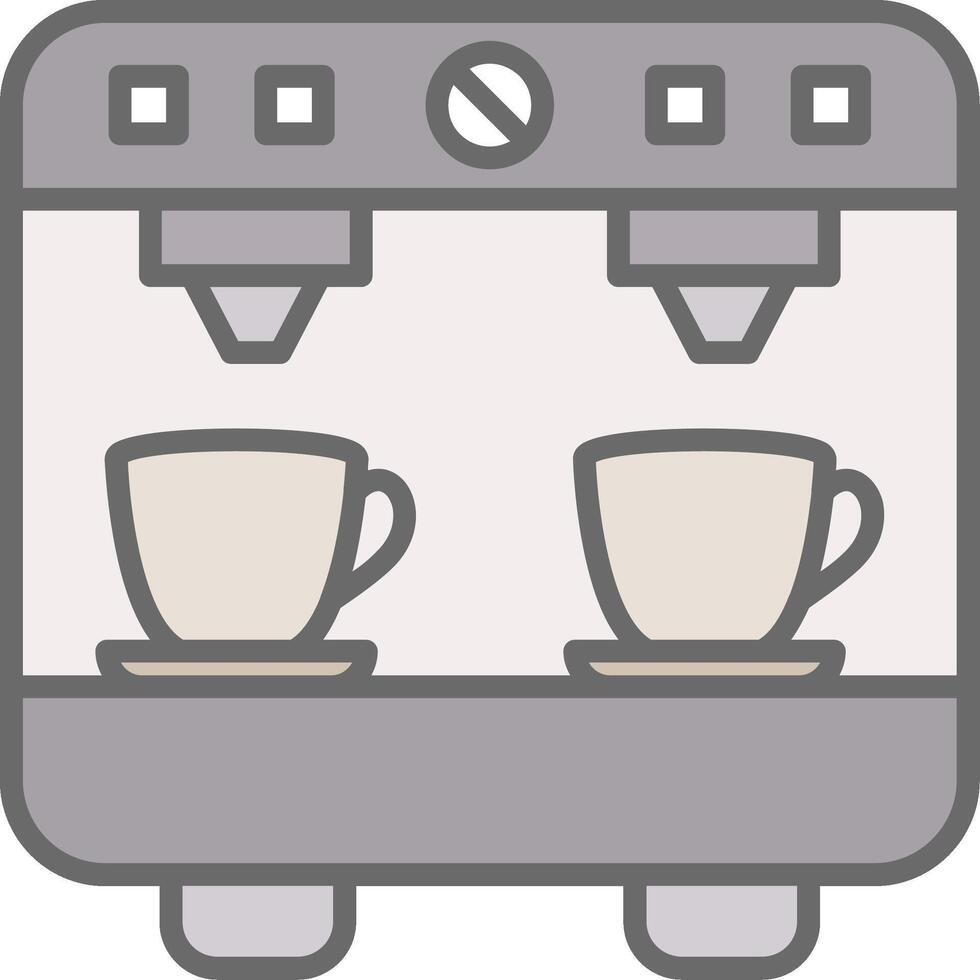 koffie machine lijn gevulde licht icoon vector