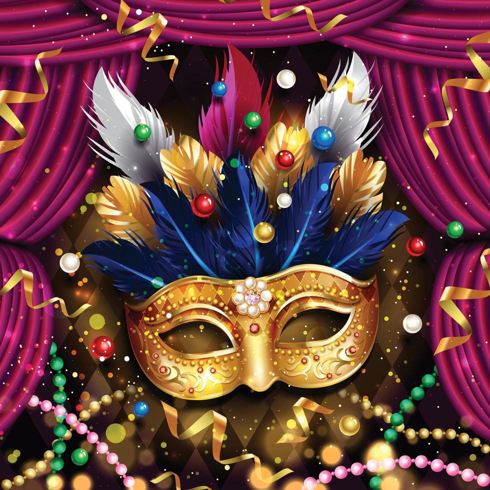 mardi gras masker concept vector