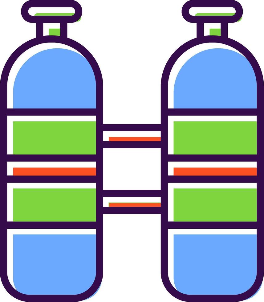 duiken tank gevulde ontwerp icoon vector