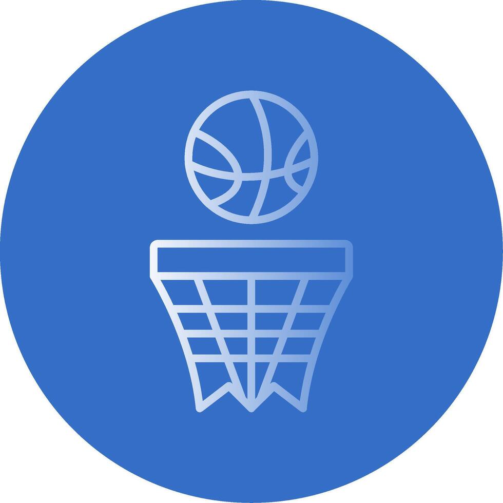 basketbal vlak bubbel icoon vector