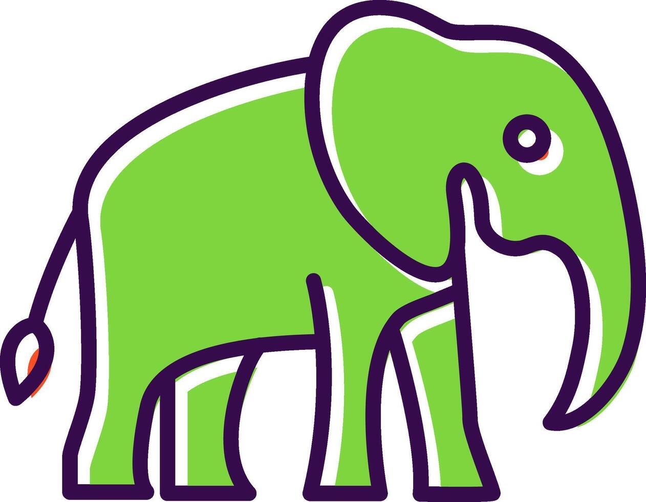 olifant gevulde ontwerp icoon vector