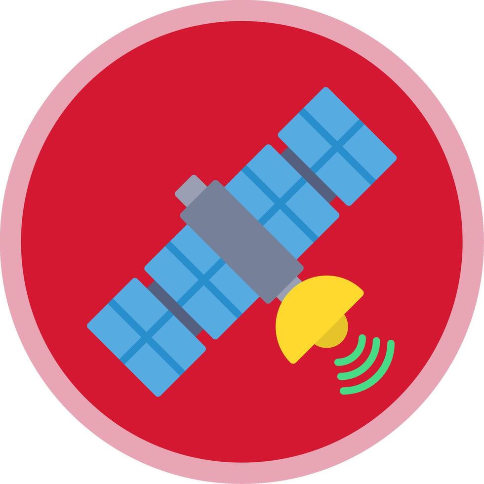 satelliet vlak multi cirkel icoon vector