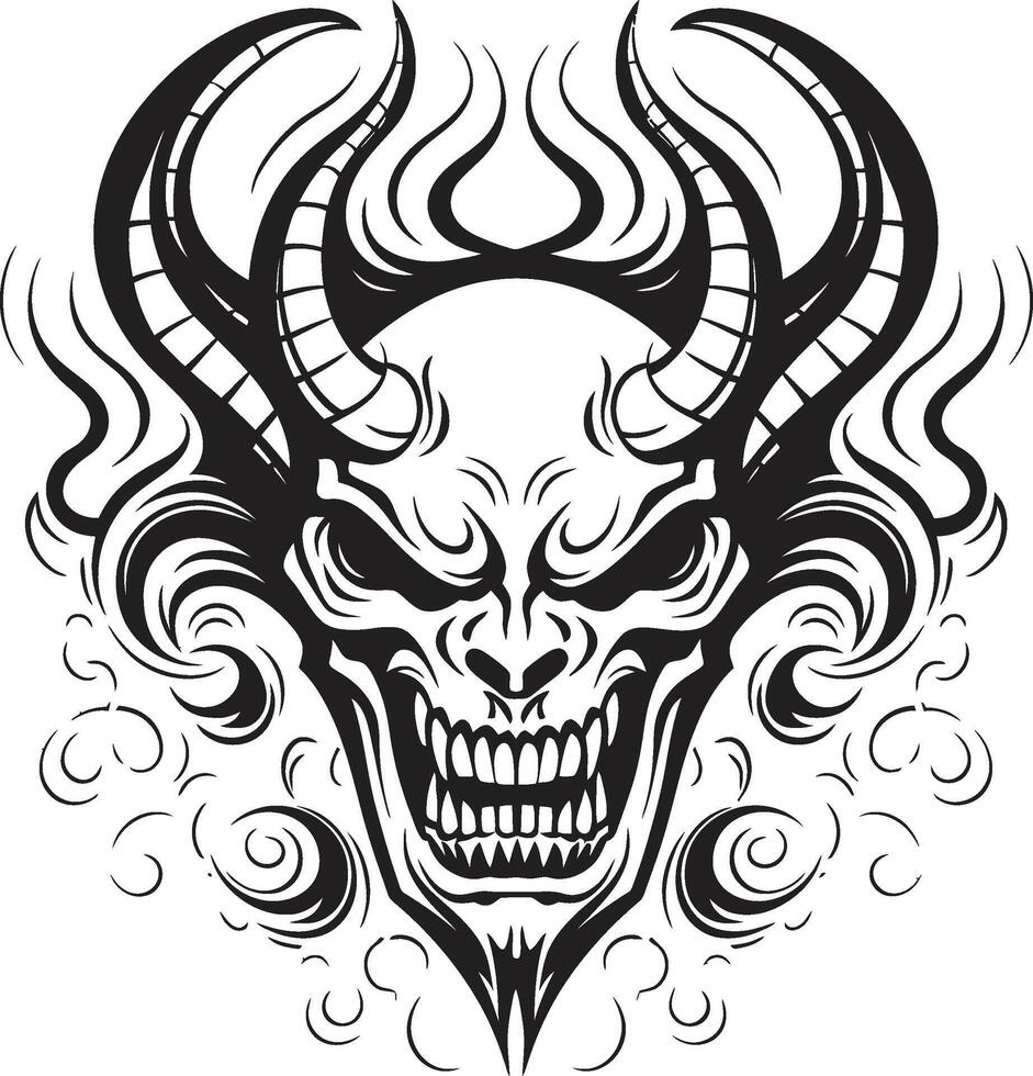 stygiaan symboliek duivelskop tatoeëren sinister zegel onheil duivelskop vector