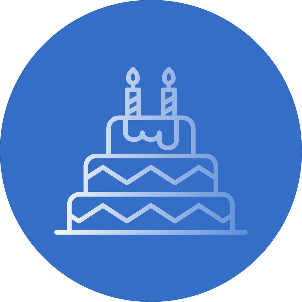 verjaardag taart vlak bubbel icoon vector