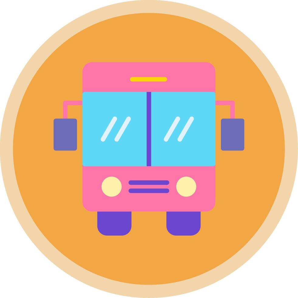 bus vlak multi cirkel icoon vector