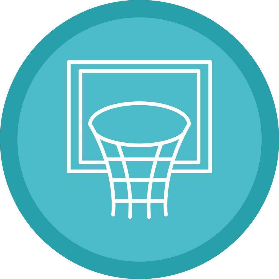 basketbal hoepel lijn multi cirkel icoon vector