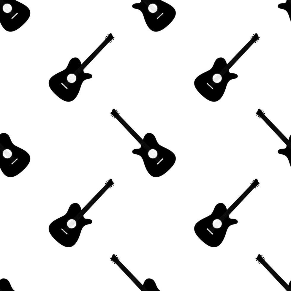 naadloos patroon zwart abstract gitaarontwerp. vector