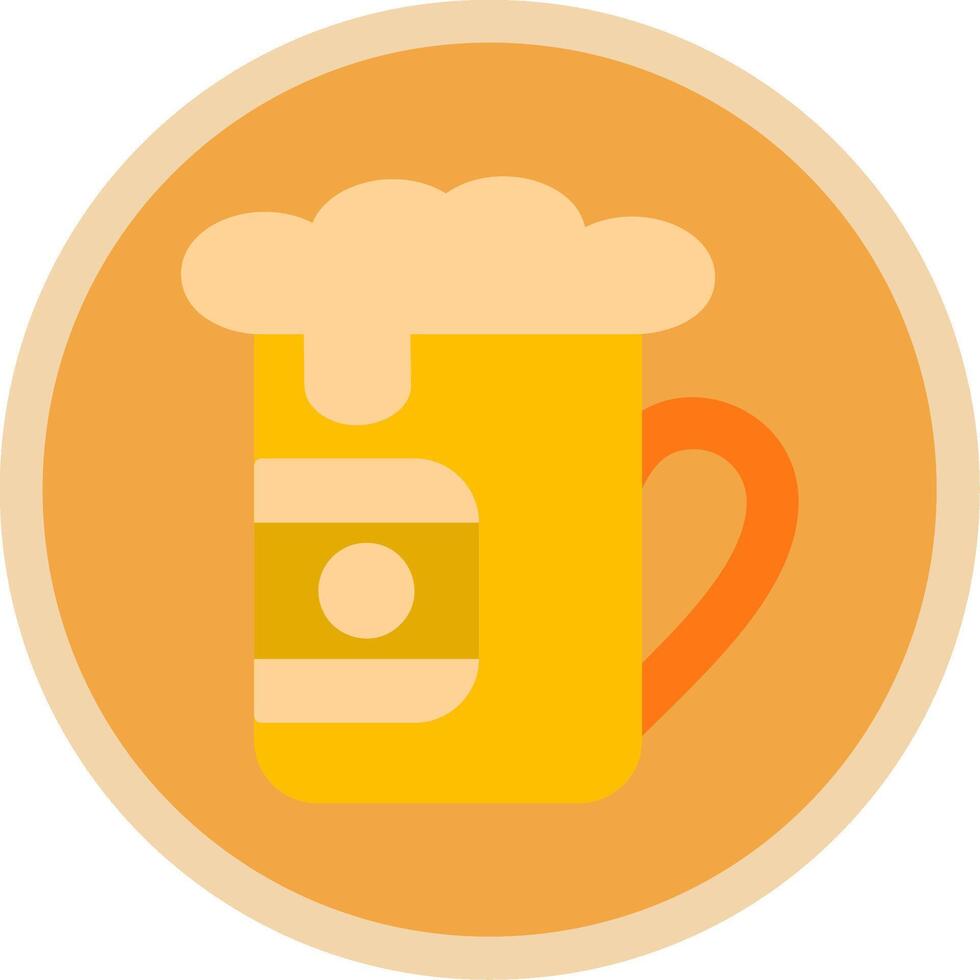 bier vlak multi cirkel icoon vector
