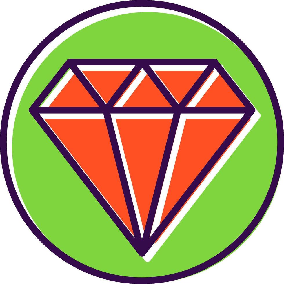 diamant gevulde ontwerp icoon vector