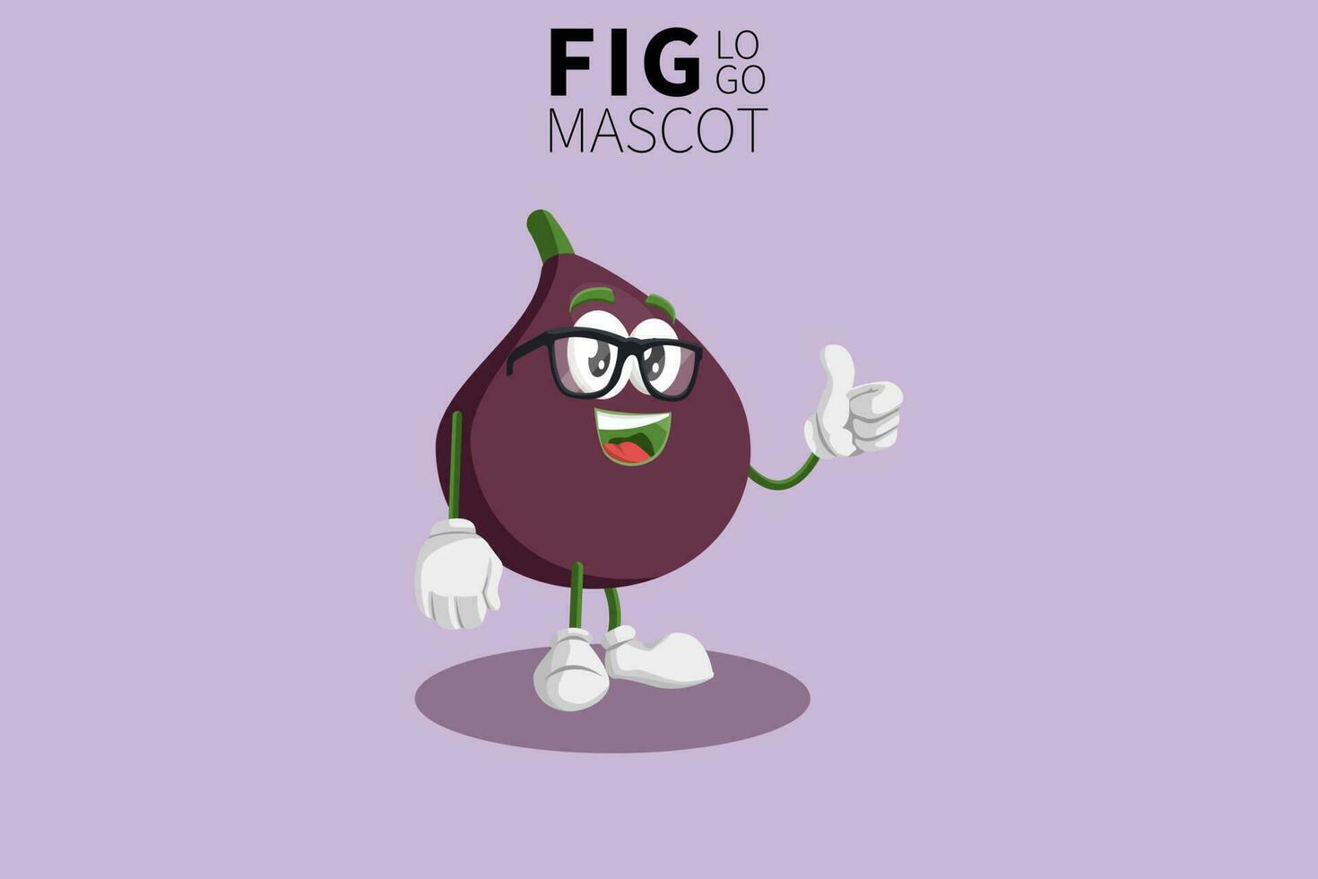 cartoon vijg fruit mascotte, vector illustratie van een schattige vijg fruit karakter mascotte