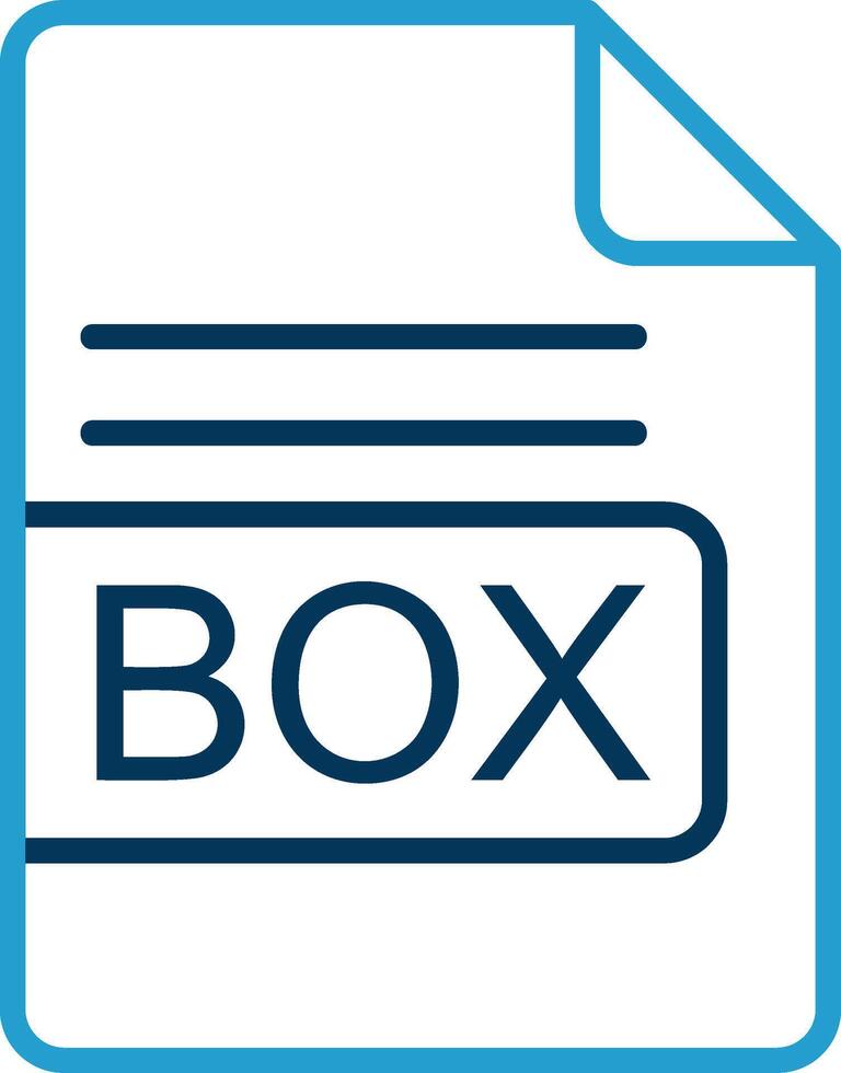 doos het dossier formaat lijn blauw twee kleur icoon vector
