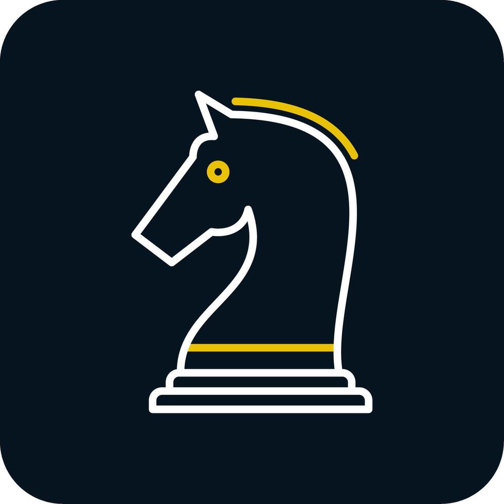 schaak lijn geel wit icoon vector