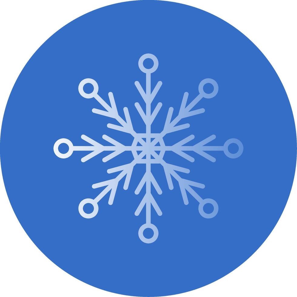 sneeuwvlok vlak bubbel icoon vector