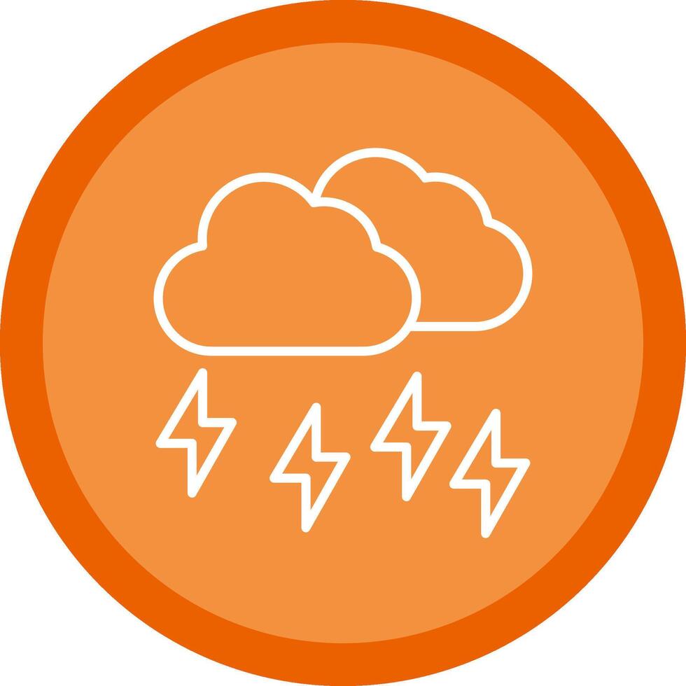 regen lijn multi cirkel icoon vector