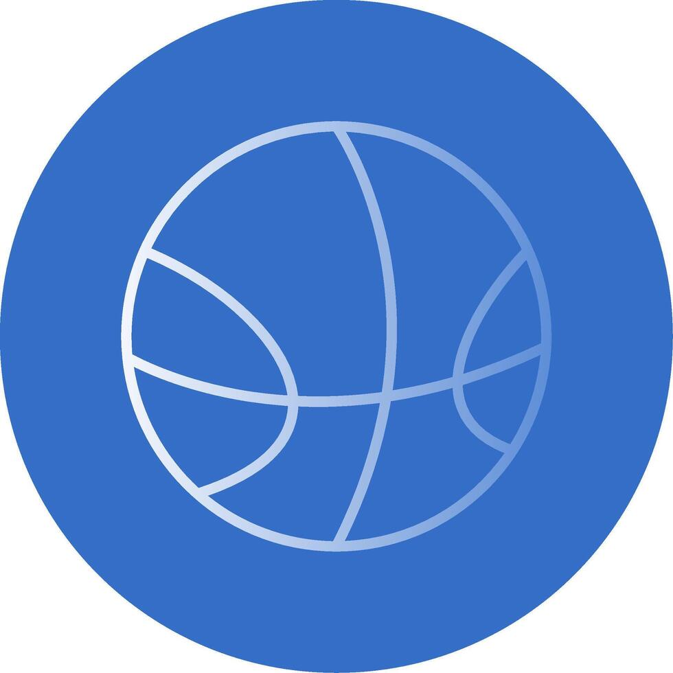 basketbal helling lijn cirkel icoon vector