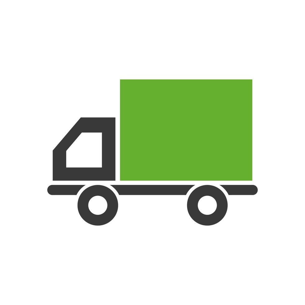 levering service vrachtwagen geïsoleerde pictogram vector