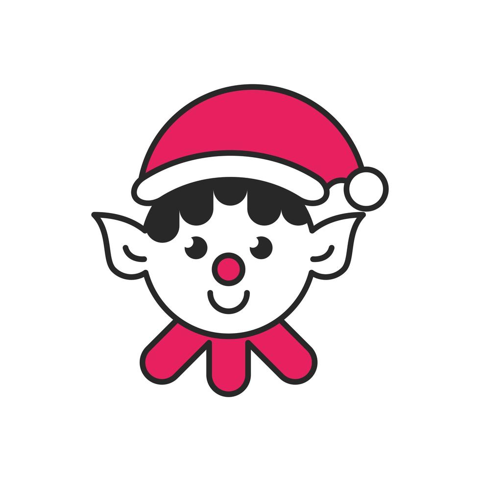 schattig santa helper kerst karakter vector