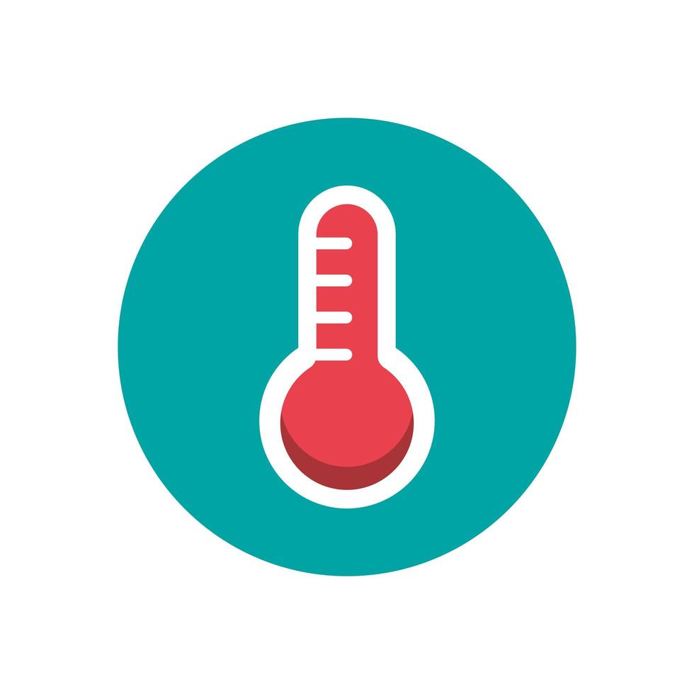 thermometer temperatuur maatregel geïsoleerde pictogram vector