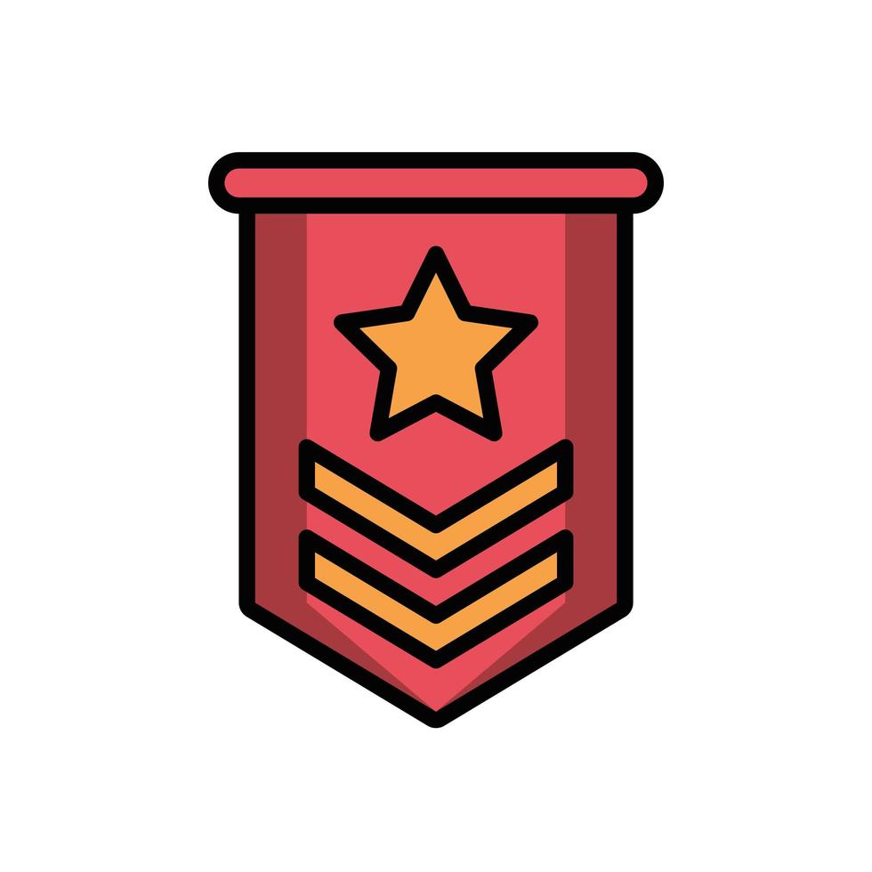 militaire strijdmacht medaille geïsoleerd pictogram vector