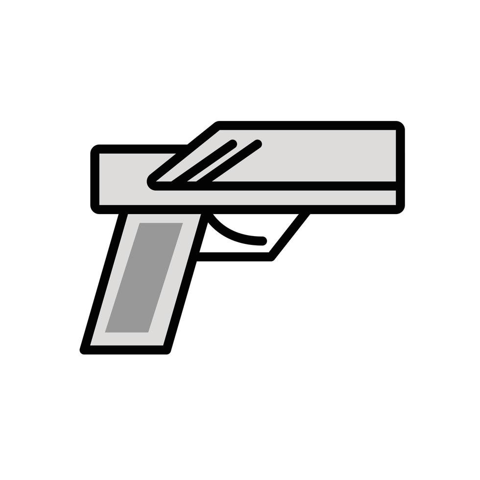 pistool militaire macht geïsoleerd pictogram vector
