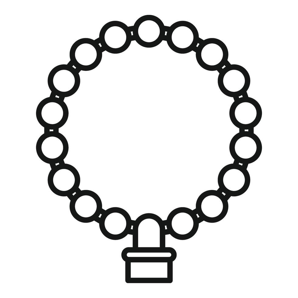 kralen armband icoon schets . mode decoratie vector