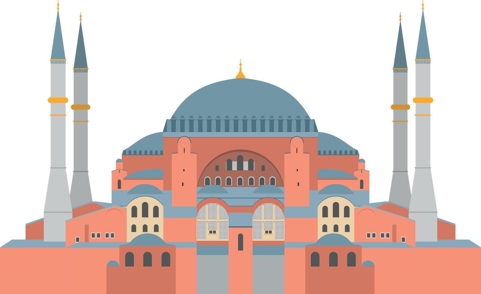 hagia sophia illustratie. Istanbul, kalkoen vector