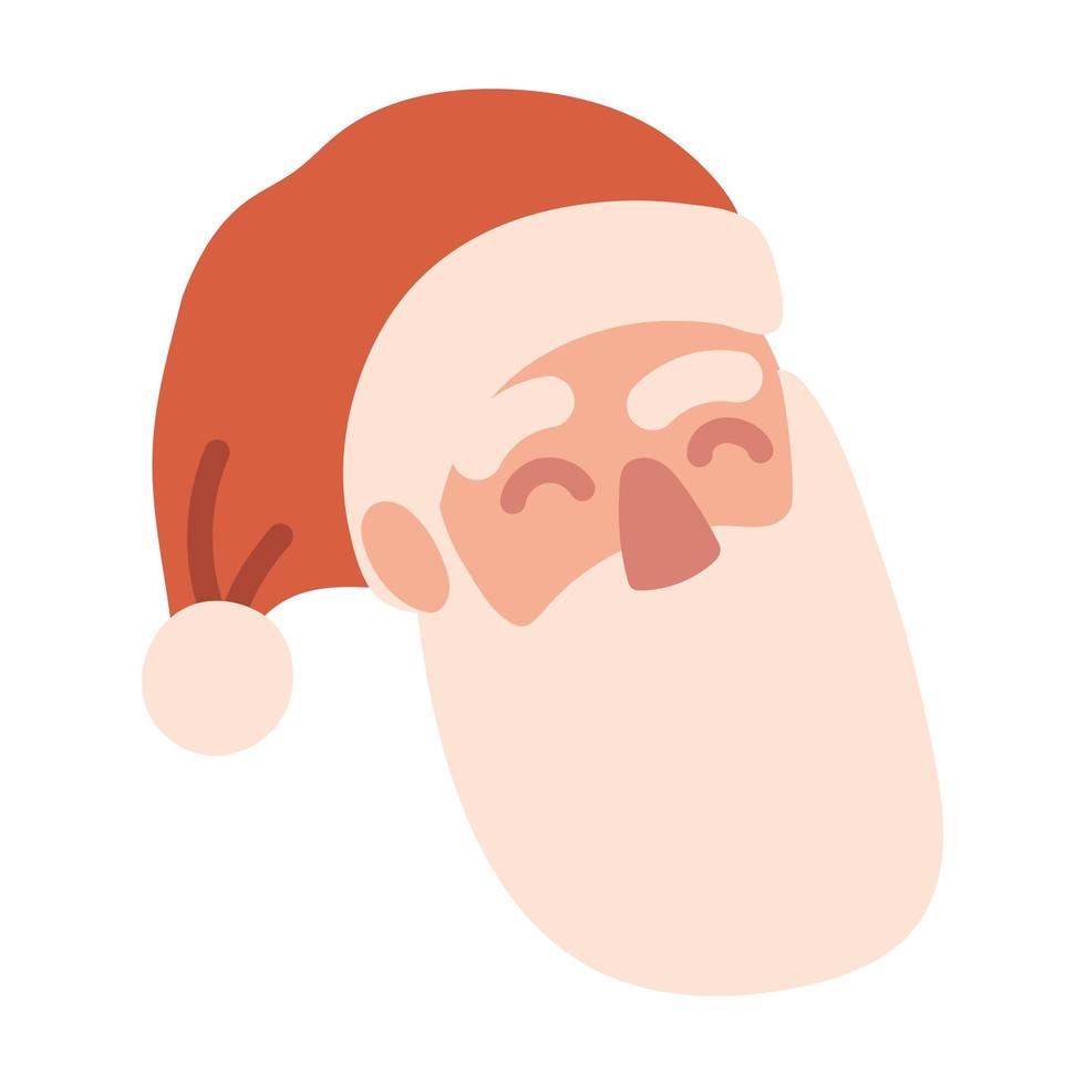 gezicht van de kerstman vector