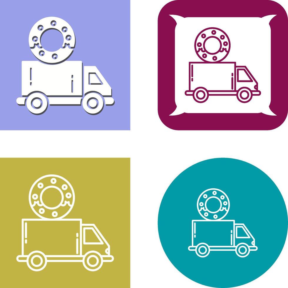 levering vrachtwagen pictogram vector