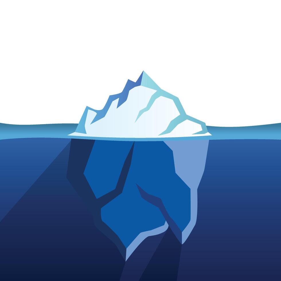 ijsberg drijvend Aan water vector