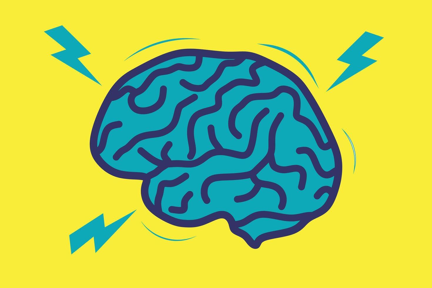 hersenen macht inpluggen elektrisch brainstorming concept vector