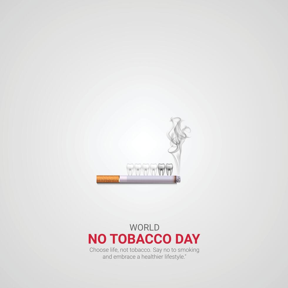 wereld geen tabak dag. wereld geen tabak dag creatief advertenties ontwerp mmay 31. , 3d illustratie. vector