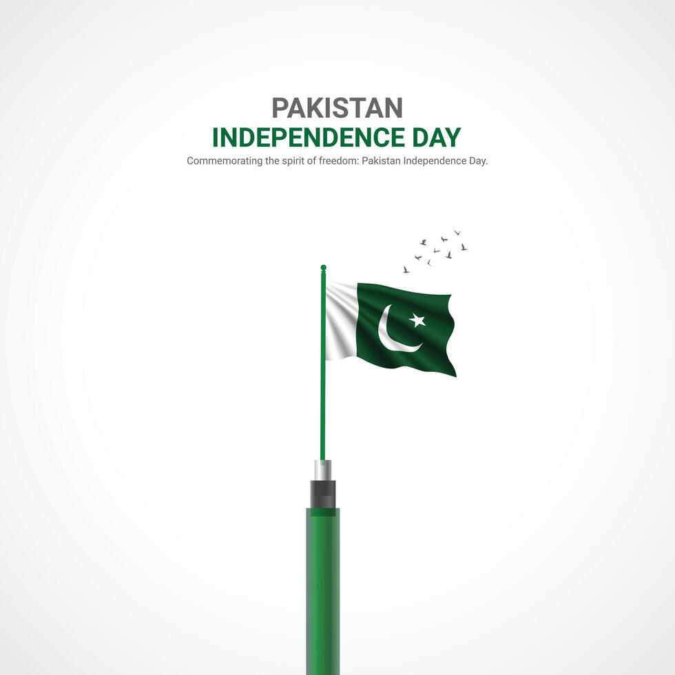 Pakistan onafhankelijkheid dag. Pakistan onafhankelijkheid dag creatief advertenties ontwerp. na, , 3d illustratie. vector