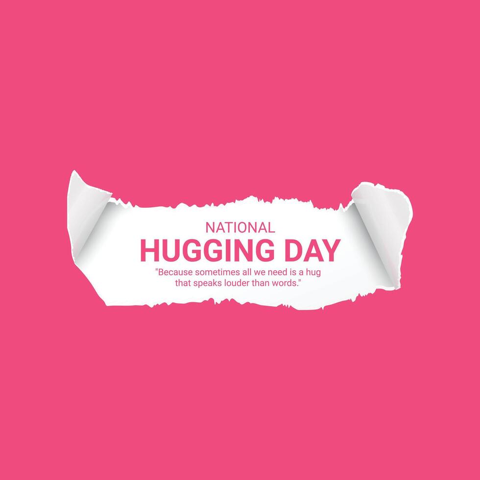 nationaal knuffelen dag, gevierd Aan januari 21, creatief ontwerp voor sociaal media advertenties vector