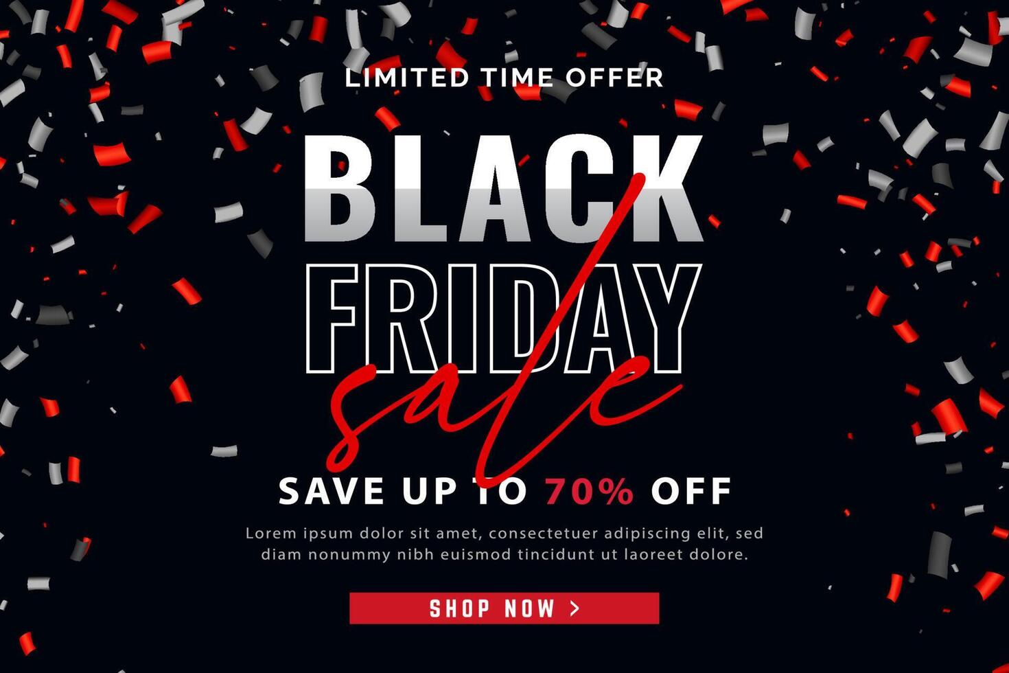 black friday sale banner, black friday social media post vector