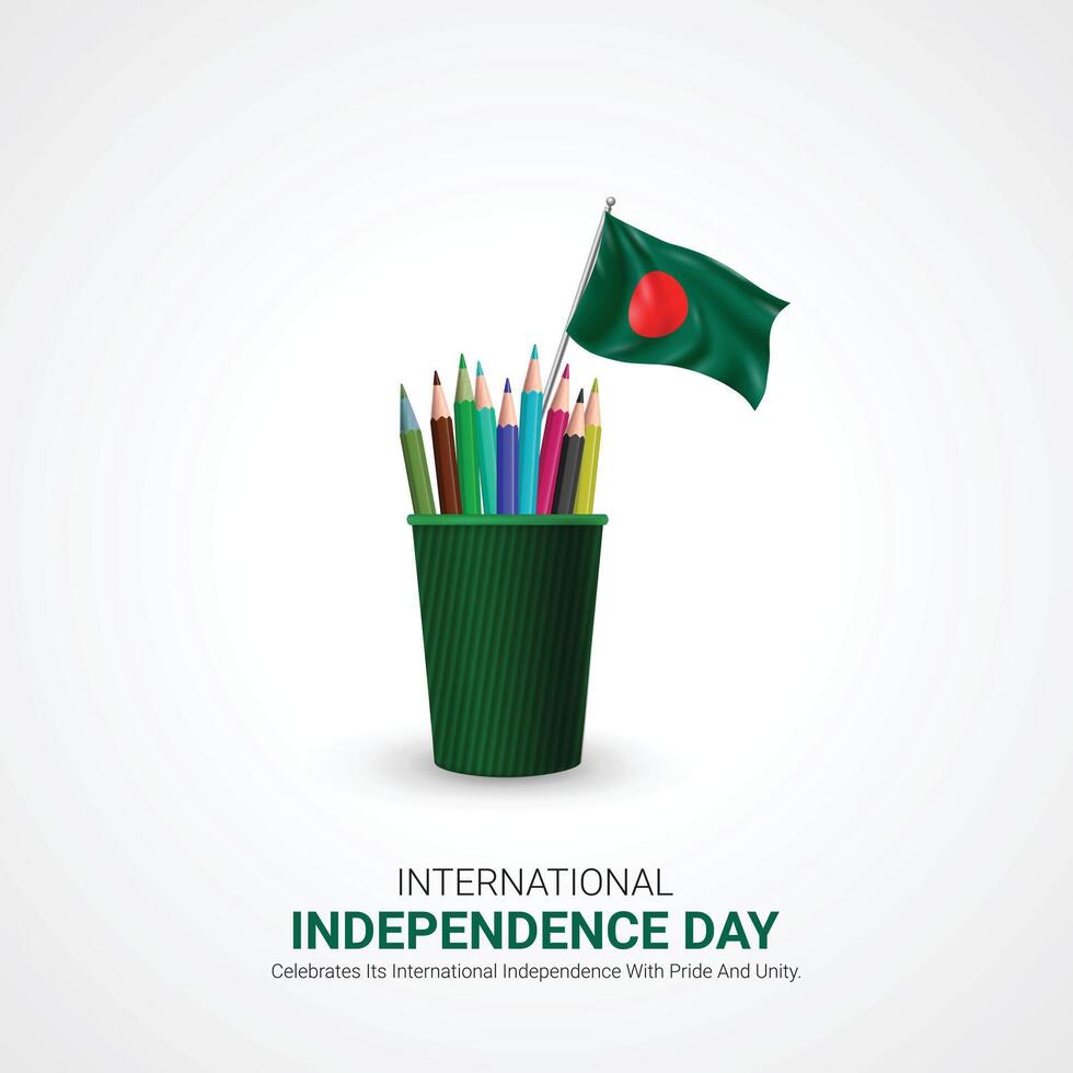 Bangladesh onafhankelijkheid dag. Bangladesh onafhankelijkheid dag creatief advertenties ontwerp maart 26. , 3d illustratie. vector