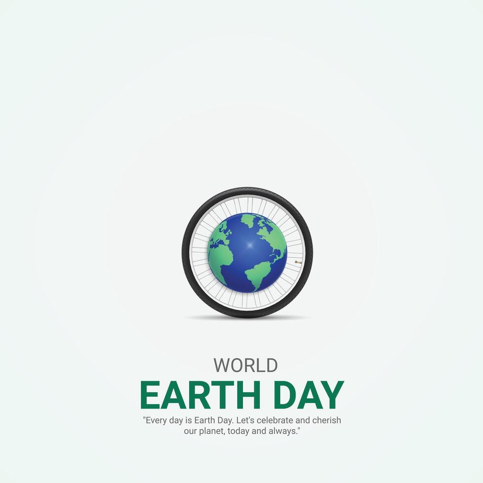 wereld aarde dag. aarde dag creatief advertenties ontwerp april 22. sociaal media poster, , 3d illustratie. vector